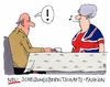 Cartoon: fashion spezial (small) by Andreas Prüstel tagged brexit,großbritannien,eu,scheidung,kleidung,ehe,cartoon,karikatur,andreas,pruestel