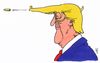 Cartoon: feuer frei! (small) by Andreas Prüstel tagged donald,trump,usa,präsidentschaftskandidat,republikaner,waffen,waffenlobby,hillary,clinton,erschießung,cartoon,karikatur,andreas,pruestel