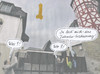 Cartoon: in limburg (small) by Andreas Prüstel tagged bischof,tebartz,van,elst,limburg,bischofssitz,erscheinung,cartoon,collage,andreas,pruestel