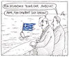 Cartoon: irgendwie traurig (small) by Andreas Prüstel tagged griechenland,staatsverschuldung,staatskrise,hilfsmaßnahmen