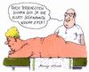 Cartoon: massage attack (small) by Andreas Prüstel tagged terror,terroristen,islamisten,terrorziele,weiche,ziele,massage,masseur,cartoon,karikatur,andreas,pruestel