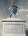 Cartoon: Messi (small) by Andreas Prüstel tagged messi fußball fcbarcelona denkmal