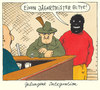 Cartoon: national (small) by Andreas Prüstel tagged integration,nationalfarben,jäger,jägermeister,kräuterschnaps,kneipe,migrant