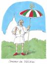 Cartoon: o.t. (small) by Andreas Prüstel tagged papst,vatikan,sommer