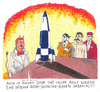 Cartoon: retro (small) by Andreas Prüstel tagged silvester,hölle,teufel,wunderwaffe,v2,hitler,stalin,freisler