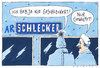 Cartoon: schlecker (small) by Andreas Prüstel tagged pleite insolvenz schlecker discounter bundespräsident wulff wulffen