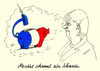 Cartoon: sparkurs (small) by Andreas Prüstel tagged präsidentschaftswahlen,frankreich,eu,sparkurs,deutschland,merkel