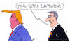 Cartoon: trump und juncker (small) by Andreas Prüstel tagged usa,trump,zölle,eu,handelskrieg,juncker,cartoon,karikatur,andreas,pruestel