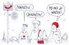 Cartoon: vor der wahl (small) by Andreas Prüstel tagged bundestagswahl,wahlwerbung,afd,umfragewerte,dritte,kraft,cartoon,karikatur,andreas,pruestel