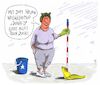 Cartoon: wischmop (small) by Andreas Prüstel tagged usa,trump,dekrete,cartoon,karikatur,andreas,pruestel