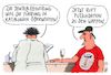 Cartoon: zentralregierung (small) by Andreas Prüstel tagged spanien,katalonien,zentralregierung,führungsübernahme,rajoy,puigdemont,cartoon,karikatur,andreas,pruestel