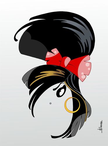 Cartoon: Amy Winehouse (medium) by Ulisses-araujo tagged amy,winehouse,caricature