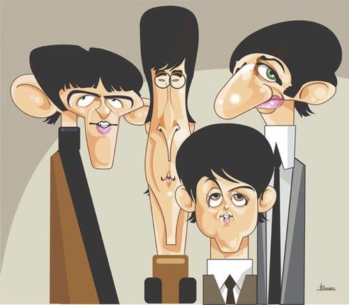 Cartoon: The Beatles (medium) by Ulisses-araujo tagged the,beatles