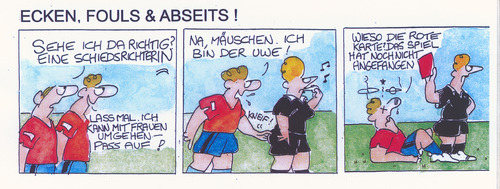 Cartoon: Ecken Fouls u. Abseits (medium) by Peter Gatsby tagged ecken,fouls,und,abseits,ecken,fouls,abseits,fußball,sport