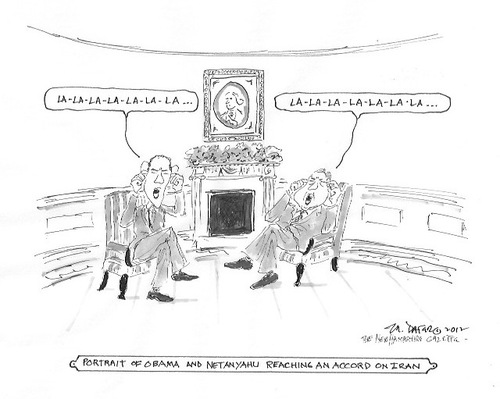 Cartoon: High Level Diplomacy (medium) by Mike Dater tagged obama,netanyahu,mike,dater