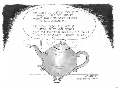 Cartoon: Tea Pot tantrum (medium) by Mike Dater tagged mike,dater,tea,party