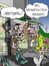 Cartoon: arbeitsunfall (small) by sam tagged man,mann,bunt,character,sam,familie,bier,trinken