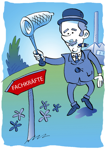 Cartoon: Gute Fachkraft (medium) by astaltoons tagged fachkräftemangel,arbeit