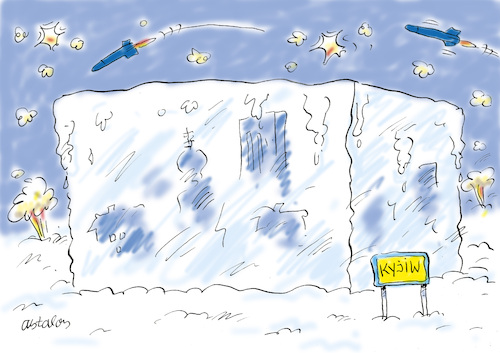 Cartoon: Kalt erwischt (medium) by astaltoons tagged ukraine,krieg,kälte,russland,ukraine,krieg,kälte,russland