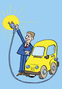 Cartoon: Elektroauto (small) by astaltoons tagged solarenergie,elektroauto