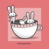 Cartoon: Teacup Bunny Dance (small) by sebreg tagged bunny,rabbit,teacup,cute,silly,heart