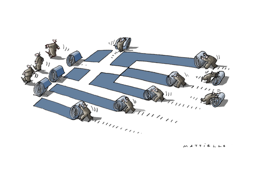 Cartoon: Rollendes Verfahren (medium) by Mattiello tagged griechenland,griechenland