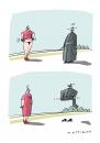 Cartoon: Wie du mir... (small) by Mattiello tagged frau,mann,priester,versuchung,mattiello,religion