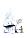 Cartoon: Eigenbedarf (small) by Schwalme tagged bank,geld,armut