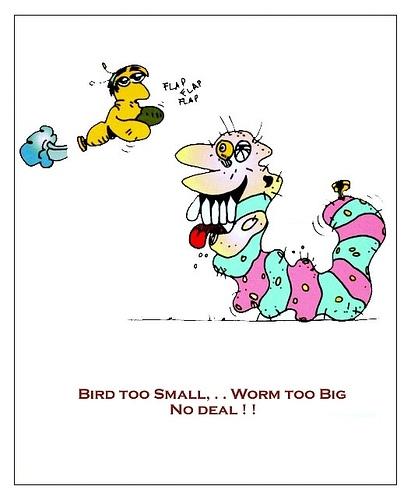 Cartoon: big worm (medium) by yalisanda tagged worm,bird,color,drawing,comics,humor