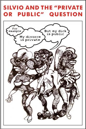 Cartoon: Public or Private (medium) by yalisanda tagged berlugnette,satira,silvio,divorce,private,dick,naomi,veronica