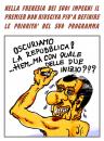 Cartoon: La Repubblica (small) by yalisanda tagged larepubblica oscurare premier berlusconi impegni priorita programma politica politics iniziare satira comics irony vignette berlugnette italy