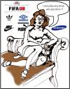 Cartoon: Soccer (small) by yalisanda tagged soccer,football,women,play,position,sofa,humor