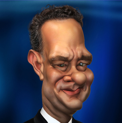 Cartoon: Tom Hanks (medium) by BehnamParan tagged actor