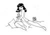 Cartoon: Betty Page (small) by vanolmen tagged betty,page