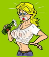 Cartoon: Blond woman 2 (small) by FredCoince tagged humor blond girl