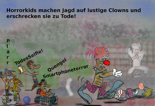 Cartoon: Deutschland im Herbst (medium) by ab tagged clowns,horror,kinder