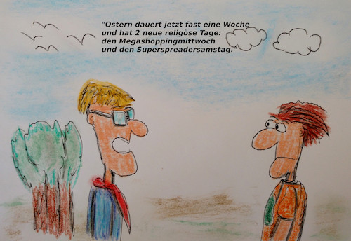 Cartoon: feiertage (medium) by ab tagged ostern,deutschland,corona