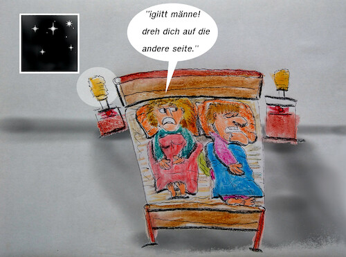 Cartoon: gasumlage (medium) by ab tagged gas,geruch,bett,ehepaar,nacht,schlaf