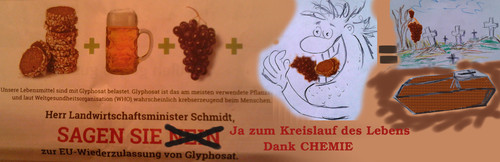 Cartoon: Gesund leben (medium) by ab tagged umwelt,industrie,chemie,minister,bund,glyphosat
