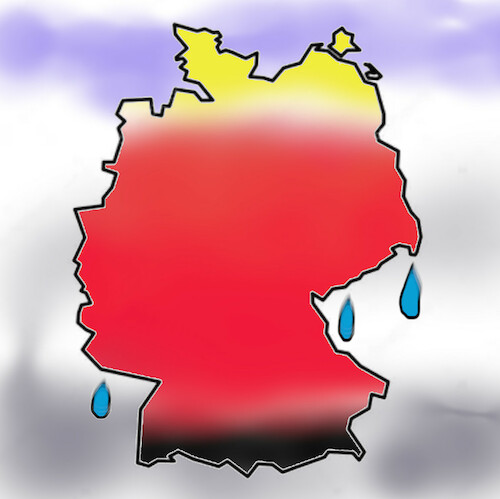 Cartoon: heiss (medium) by ab tagged sommer,hitze,deutschland,temperatur,klima,wandel