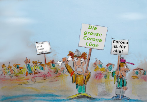 Cartoon: meinungsfreiheit (medium) by ab tagged corona,demo,berlin,brd