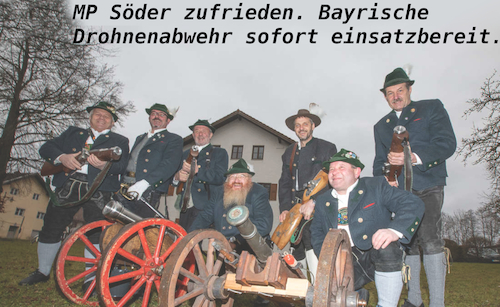 Cartoon: nicht mit uns (medium) by ab tagged drohnen,bayern,europa,putin,abwehr,flug,flughafen,russland,gefahr,kampf,krieg,luftfahrt,csu,waffen