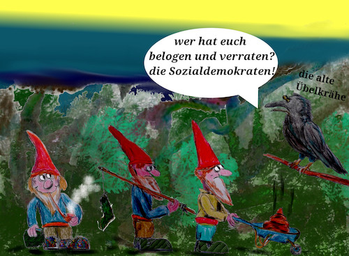 Cartoon: rot und klein (medium) by ab tagged deutschland,politik,kraut,und,rüben