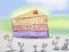 Cartoon: der sonntagskuchen (small) by ab tagged sonntag,feiertag,familie,kinder,kuchen,kaffee