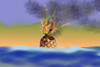 Cartoon: greetings from hawaii (small) by ab tagged insel,hitze,feuer,klima,katastrophe,erde