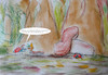Cartoon: immer auf die kleinen (small) by ab tagged wald,pilz,insekten,natur