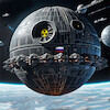 Cartoon: russian death star (small) by ab tagged russia,russland,space,weltraum,erde,earth,atombombe,satellit,orbit,putin,europa,krieg,war