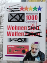 Cartoon: wahlkampf (small) by ab tagged wahlen,münchen,ob,parteien,themen,waffen,frieden,wohnen,wohnungsmarkt,krieg