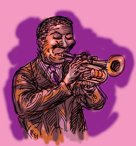 Cartoon: jazz desen (medium) by pisko tagged jazz,desen