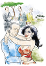Cartoon: abstract (small) by Tufan Selcuk tagged couple,love